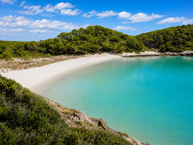 Cala Trebalúger en barco