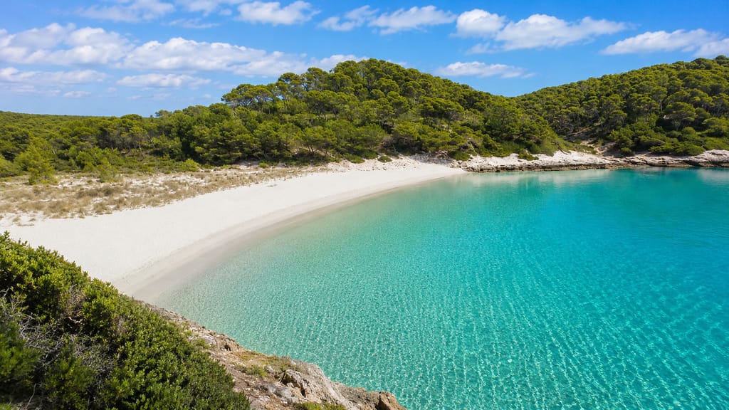 Cala Trebalúger, gran cala virgen sin carretera del sur de Menorca