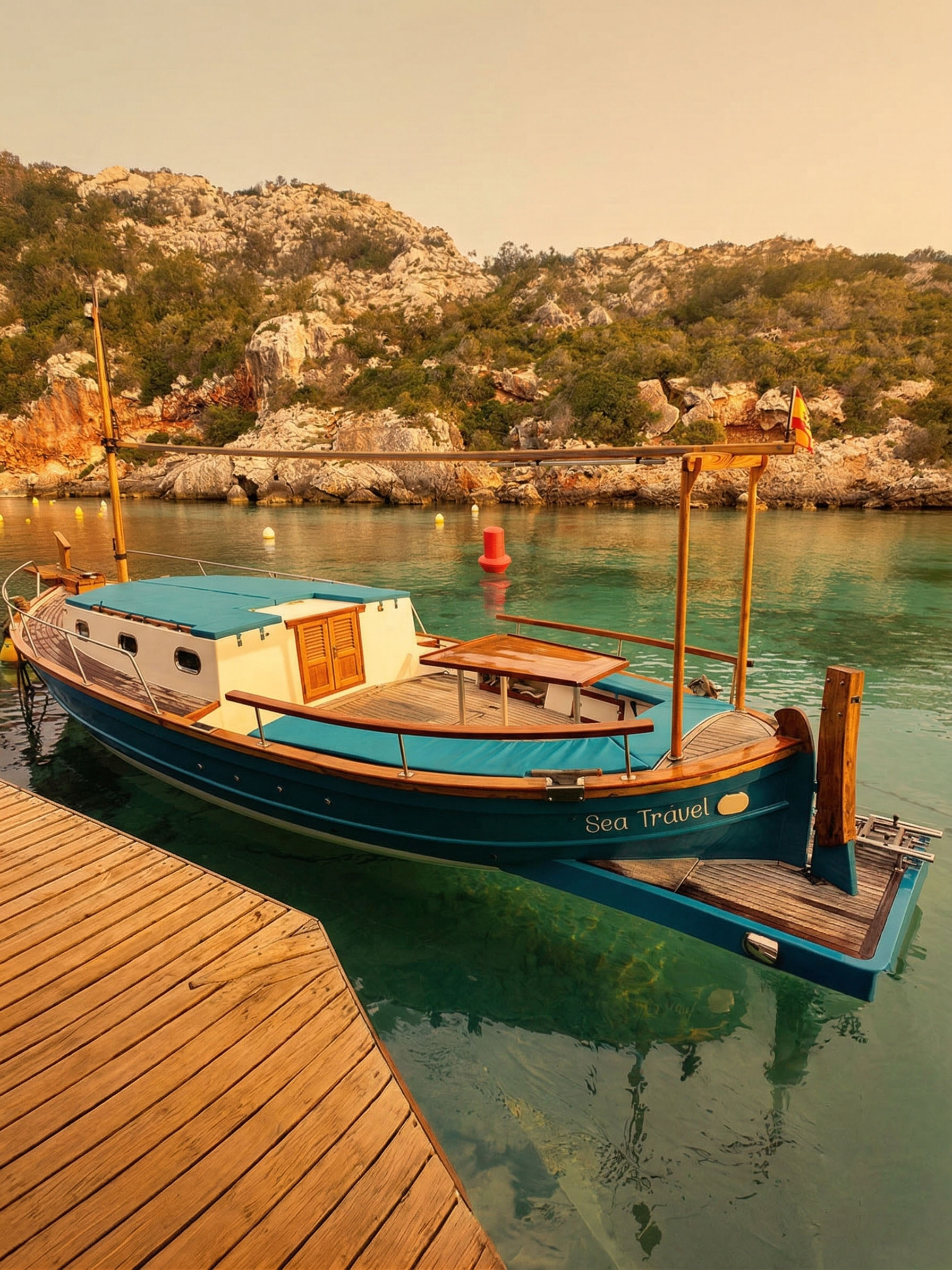 Puesta de sol en barco en Menorca
